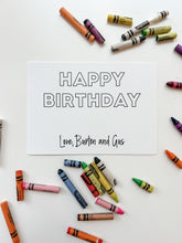 Load image into Gallery viewer, Color Me! Kids Birthday Cards