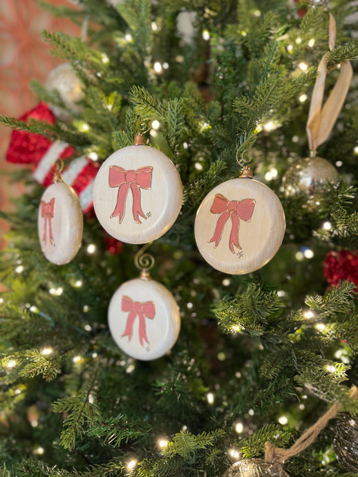Pink Bow Ornament