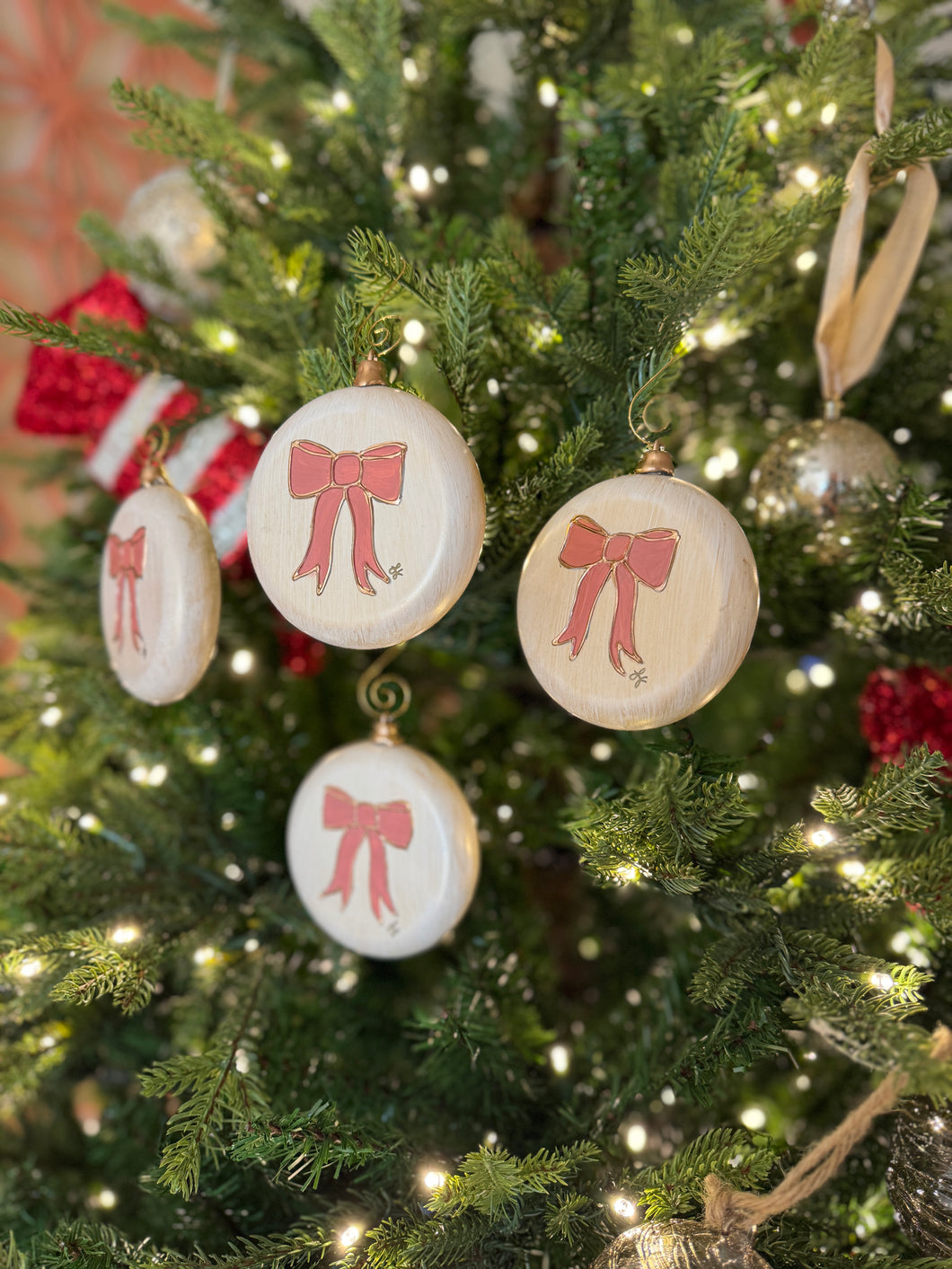 Pink Bow Ornament