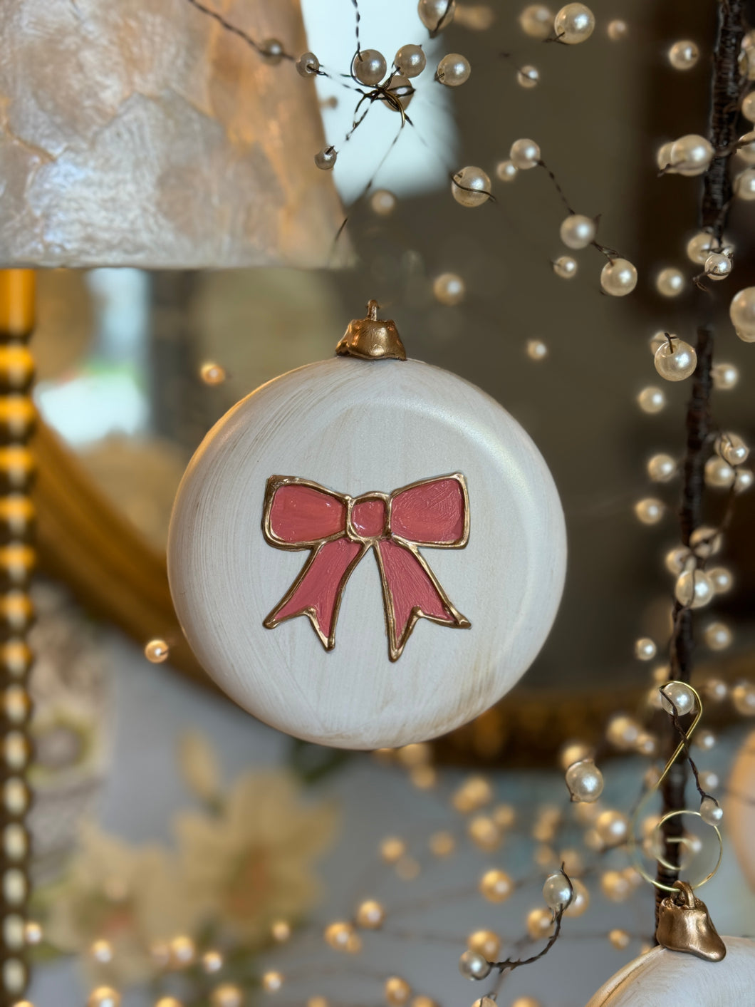 Pink Bow Ornament