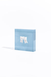 Put a Bow On It - Blue Acrylic Block