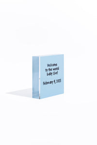 Put a Bow On It - Blue Acrylic Block