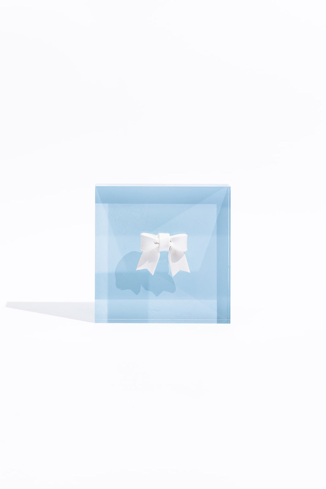 Put a Bow On It - Blue Acrylic Block