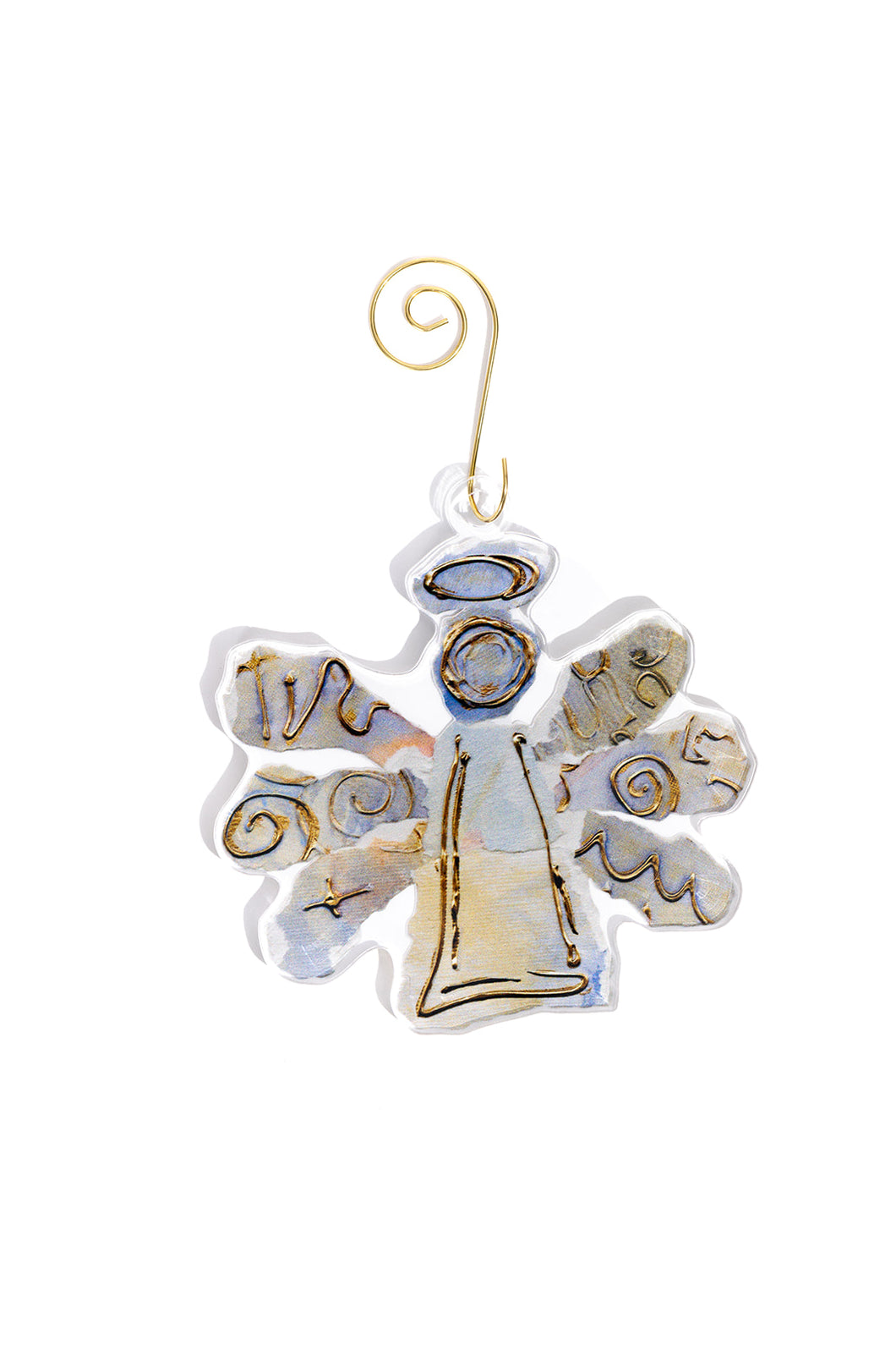 Joy Angel | Acrylic Ornament (Blue)