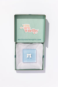 Put a Bow On It - Blue Acrylic Block