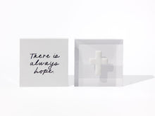 Load image into Gallery viewer, Prayer Cross - White Acrylic Block