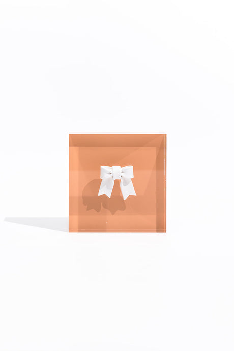 Put a Bow On It - Pink Acrylic Block