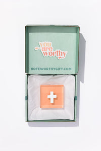 Prayer Cross - Pink Acrylic Block
