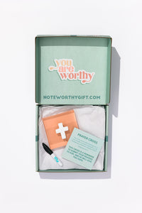 Prayer Cross - Pink Acrylic Block