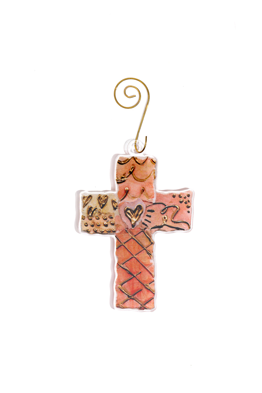 Love Cross | Acrylic Ornament (Pink)