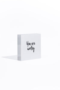 Put a Bow On It - White Acrylic Block