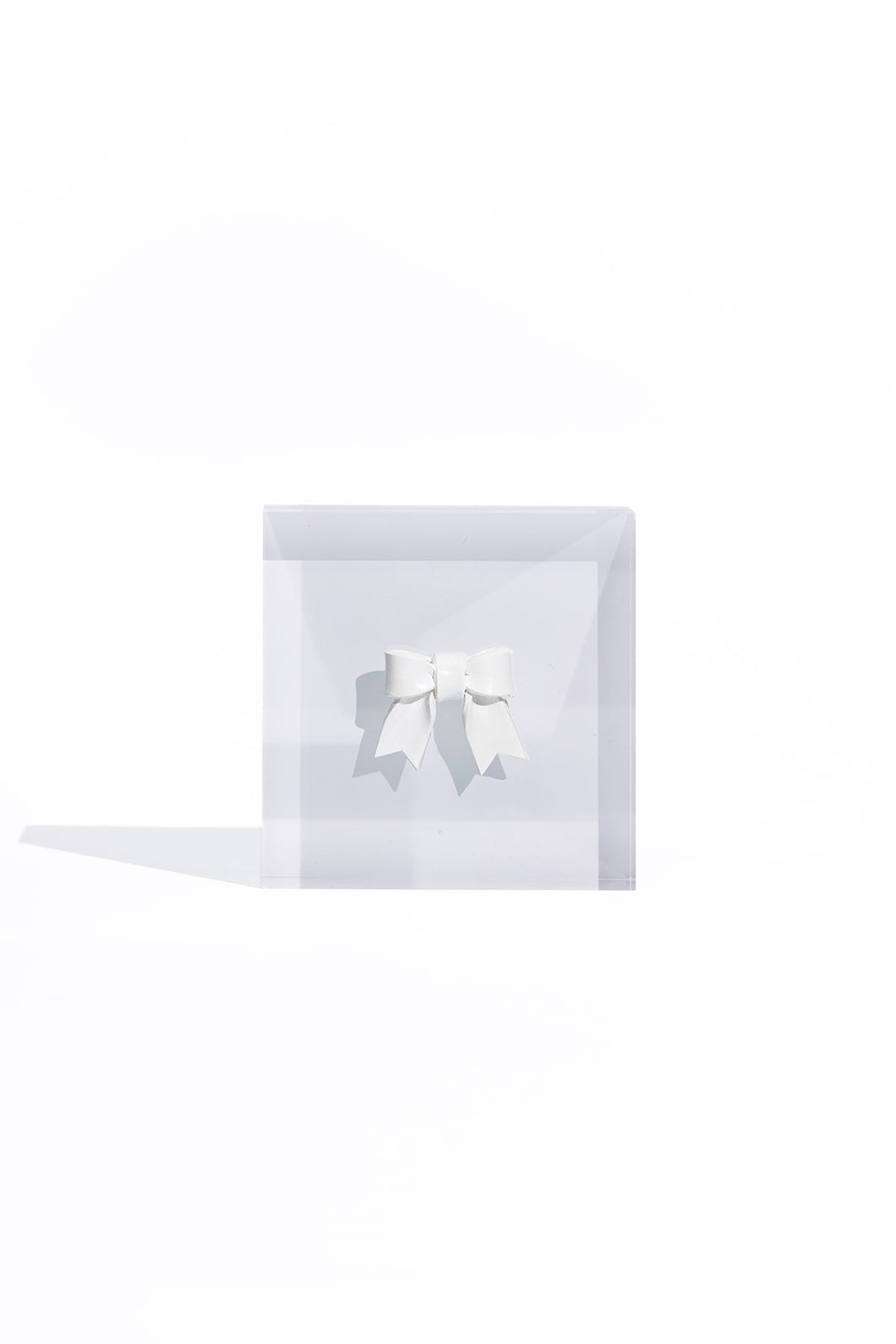 Put a Bow On It - White Acrylic Block