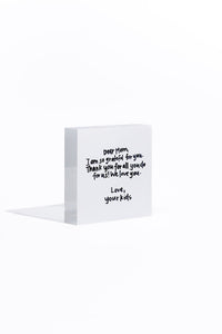 Put a Bow On It - White Acrylic Block
