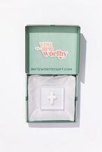 Load image into Gallery viewer, Prayer Cross - White Acrylic Block